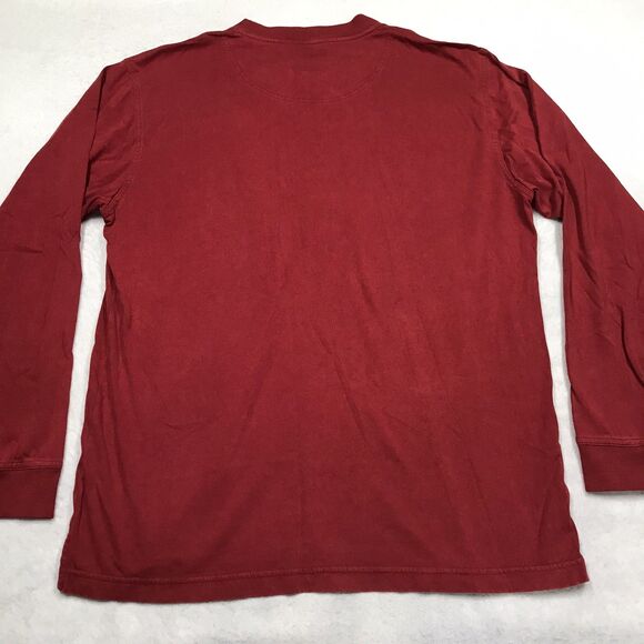 TERRITORY AHEAD Shirt Men M Red Long Sleeve Tee 100% Cotton Base Layer Outdoor - Picture 2 of 9